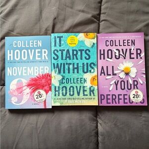 Book Set Colleen Hoover - November 9, It Starts With Us, All Your Perfects